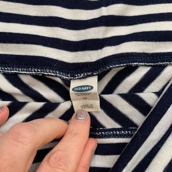 Navy Striped Skirt - Picture 2 of 4